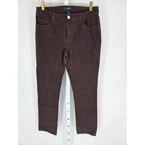 Chaps Women's Brown Casual Mid Rise Belt Loop Jeans Pant Size 6